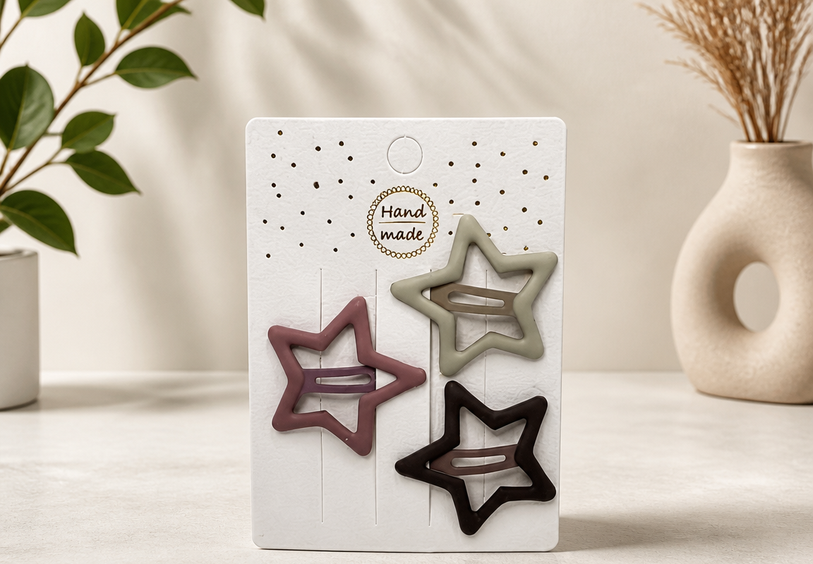 Matte hair clip set
