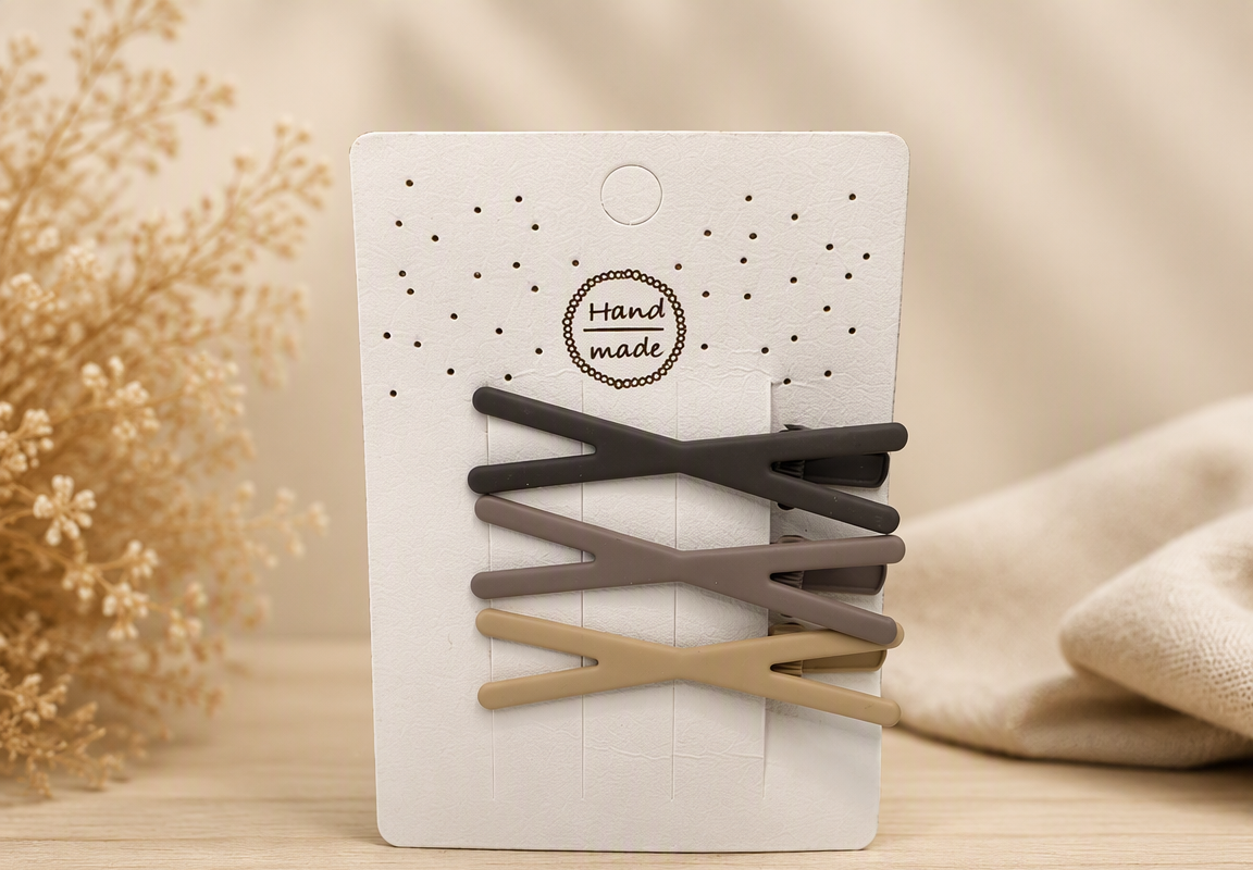 Matte hair clip set