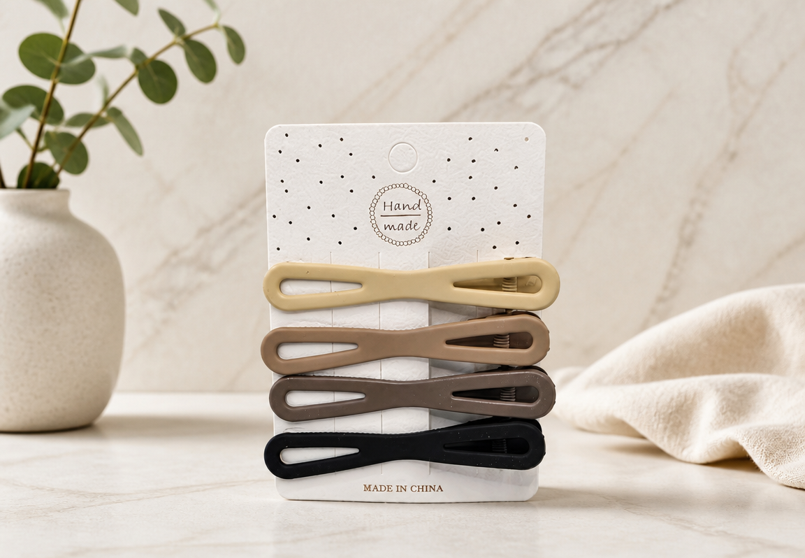 Matte hair clip set