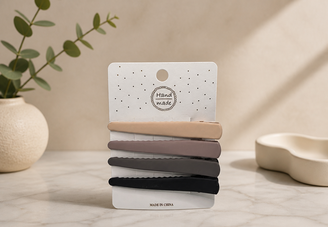 Matte hair clip set