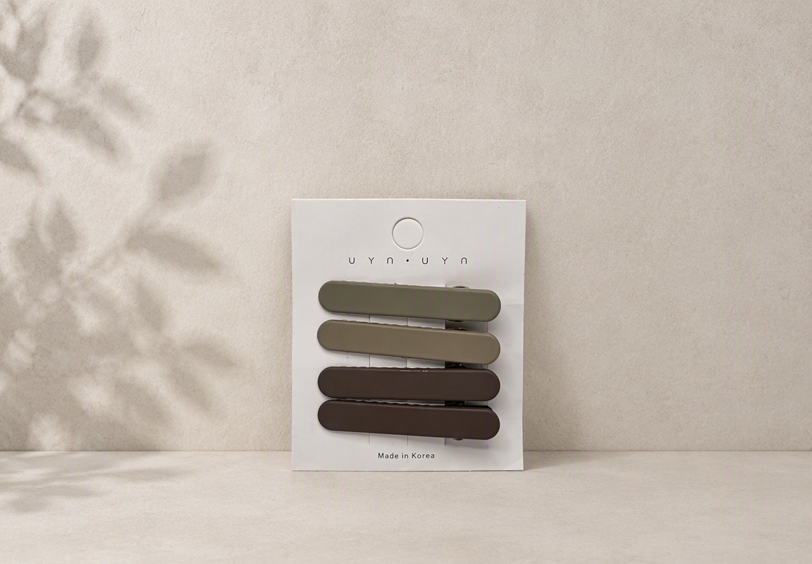 Matte hair clip set