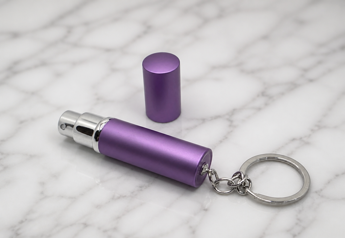 Portable perfume keychain