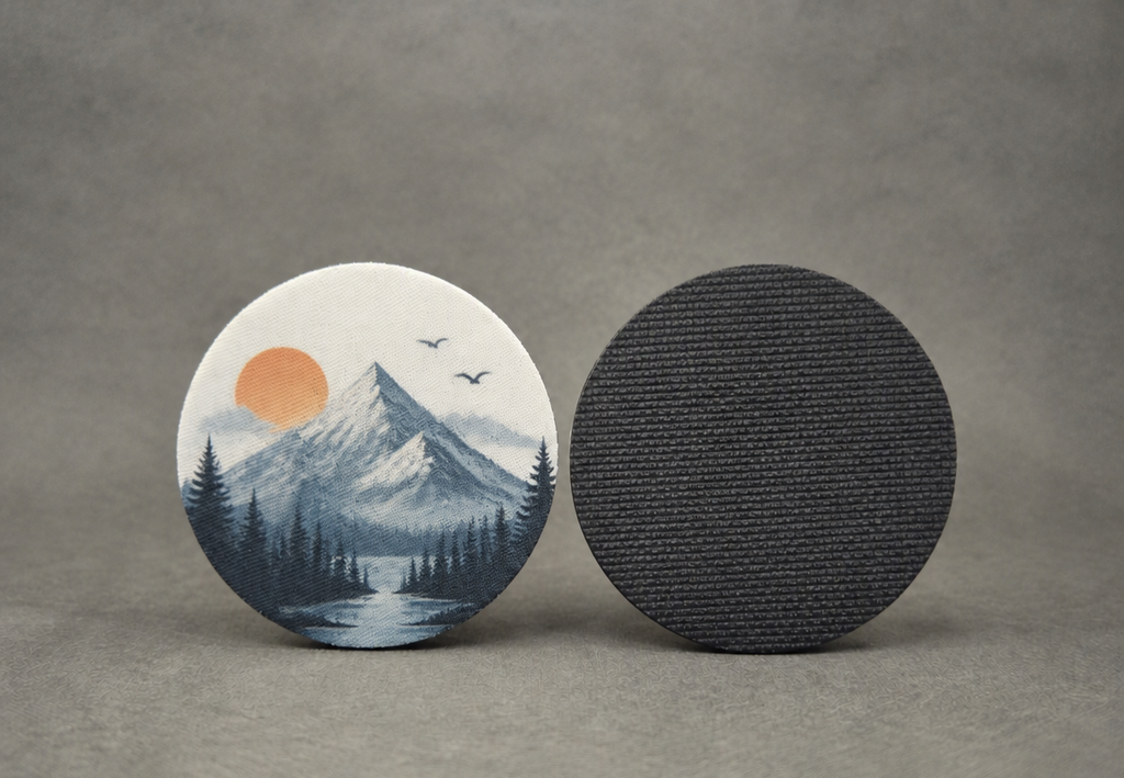 Custom round coaster set