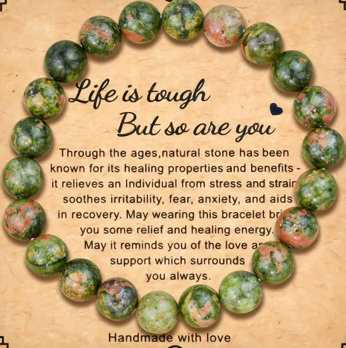 Natural gemstone bracelet